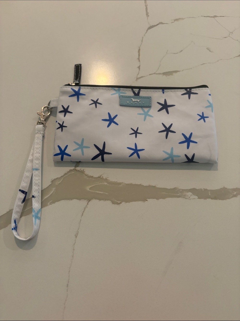 Starfish Wristlet Pouch - Blue
